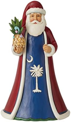 Enesco Jim Shore Geszt Patak, Dél-Karolina, Piros, Kék Mikulás Figura, 7.25 Inch, Többszínű