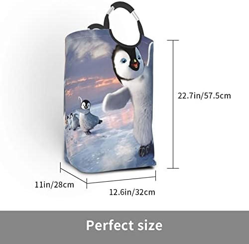 Boldog Pingvin Piszkos Ruha Csomag, Összecsukható, Fogantyúval, Alkalmas Fürdőszoba Szekrény Otthoni Tárolás