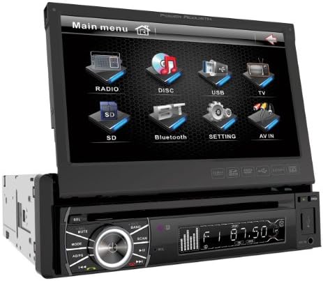 Power Acoustik PTID-8920B A Dash DVD-AM/FM Vevő a 7-es Flip-Ki Érintőképernyős Monitor, valamint USB/SD Bemenet