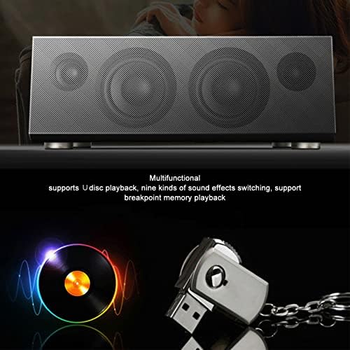Cosiki Vezeték nélküli Bluetooth Hangszóró, Többfunkciós 100-240V Fa Hangfal, Kültéri Aktív Mélynyomó (US Plug)