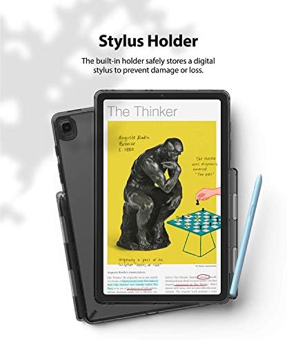 Ringke Fúziós Ügyben Célja a Galaxy Tab S6 Lite (2020) ütésálló Tabletta hátlap Beépített S Pen Stylus Tartót - Füst Fekete