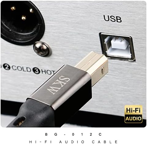 SKW Audiophiles USB Nyomtató Kábel Típus C/USB-C-USB B High Speed Kábel 4.9 ft / 1,5 M