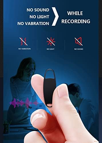 DLOETT Kulcstartó, USB Hang Aktivált Mini Hangrögzítő Diktafon Szakmai Felvétel MP3 Flash Meghajtó Digitális Audio Felvétel (Méret