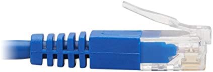 Tripp Lite Fel Szög Cat6 Ethernet Kábel, Gigabit Öntött Vékony UTP Hálózati Patch Kábel, Kék, 15 ft. (N204-S15-BL-FEL)