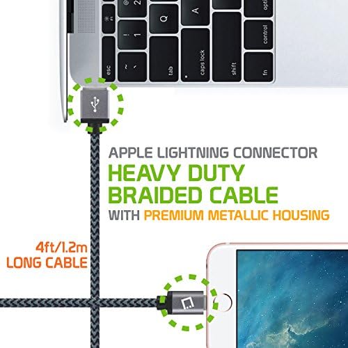 Cellet Lightning Kábel, iPhone Töltő Kábel (Apple MPI Hitelesített) Kompatibilis iPhone 14 Pro Max Plusz 13 12 11 Xr, Xs X, SE, 8 7 6 6 5 iPad
