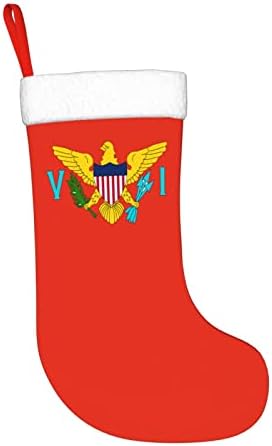 Zászló Az Amerikai Virgin-Szigetek Karácsonyra Karácsonyi Dekoráció Klasszikus 18 Cm Kandalló Zokni
