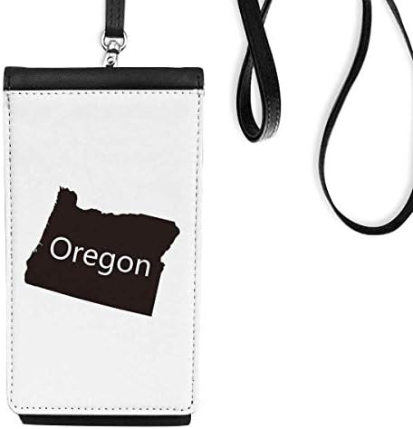 Oregon Az Egyesült Államok Térkép Telefon, Pénztárca Táska Lóg Mobil Tok Fekete Zseb