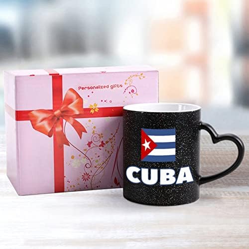 Kubai Zászló Bögre, Kerámia Színe Változó Csésze Tea Csésze Office Otthoni Ajándékok