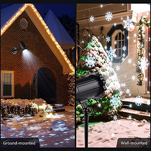 Karácsonyi Hópehely Projektor Lámpák Távoli Super Wide Area Karácsonyi Projektor Lámpák Kültéri, Vízálló, Állítható Dekoratív Világítás a