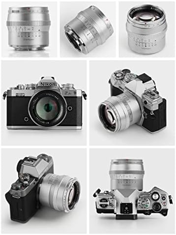 TTArtisan 50mm F1.2 APS-C Kézi Fókusz Ezüst Objektív Nikon Z Mount Kamera, Mint a Z5 Z6 Z50 Z6II Z7II