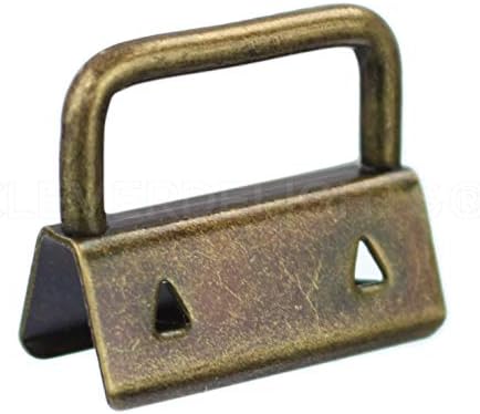 CleverDelights 100 Készletek 1 Kulcstartó Hardver Szett Kulcstartó - Antik Bronz Színű - 1 Hüvelyk Rögzítésre Kulcstartók