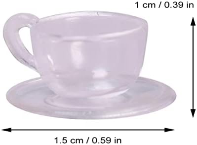 TOYMYTOY 1 Készlet Mini Ház Tea Csésze Dekoratív Teaware Tálca Modell Asztali Mini Dísz