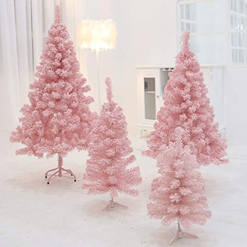 ZPEE Rózsaszín Özönlöttek karácsonyfa, Anyag PVC Mesterséges Csuklós Fenyő Fa, Fém Állvány, Könnyen Összeszerelhető Karácsonyi