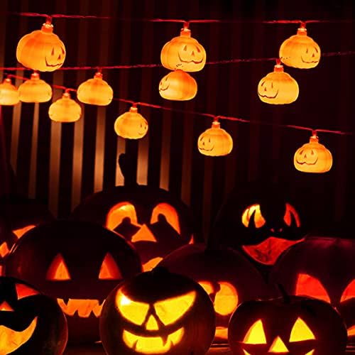 YOUBET Halloween Tök String Világítás-2strings/doboz,20Holiday Tök Világítás-Vízálló Halloween-Lámpák, 10 láb/húrok,8Modes Meleg