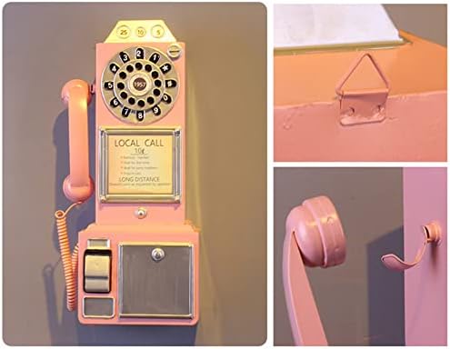 XINTAYEL Vintage Dekoratív Telefon Modell Pink Vintage Rotary Antik Telefon Dekoráció Forgatás Klasszikus Megjelenés Tárcsázza a Telefon Modell