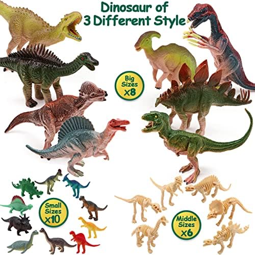 [ Xl ] Dinoszaurusz Adventi Naptár 2022 Gyerekeknek, 24 Nap Meglepetés 17 x 15 Hüvelykes Karácsonyi Visszaszámlálás Naptárak Dino Játék,