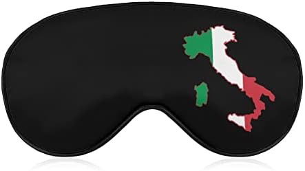 Italia-Olaszország olasz Térkép Zászló Aludni Szem Maszk Puha Szem Kiterjed Blokkoló Fények Kendőt, Állítható Heveder Utazási Nap