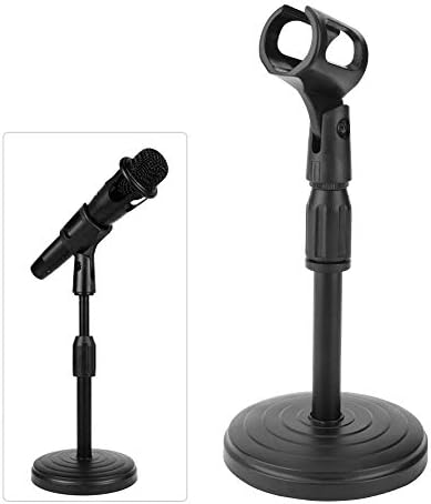 Asztali Mikrofon Állvány, Nagy szilárdságú Acél Rövid mikrofonállvány Lemez Mikrofon Állvány Asztali Mikrofon Mikrofon Állvány