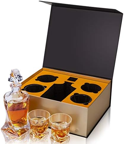 Whiskys Üveget Meghatározott Szemüveges, KANARS 27oz Kristály Likőrös Üveget A Luxus Ajándék Doboz Bourbon Alkohol Konyak, Whisky Brandy,