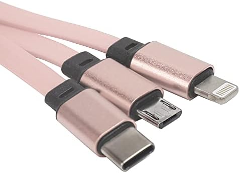 FOSA 3 in 1 USB Töltő Kábel c típus, iOS, a Csatlakozó, Hordozható Multi Behúzható Töltő Kábel Fém Fej Több Töltés Kábel Okostelefon