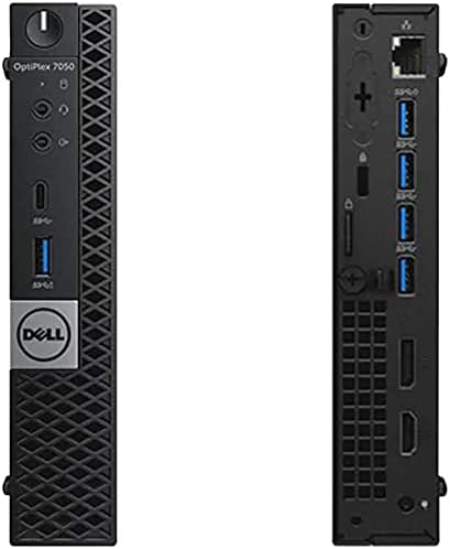 Dell Optiplex 7050 Micro Asztali PC, Intel Core i7-6700T, 16GB RAM, 512 gb-os SSD-vel, WiFi, Win10Pro (Felújított)