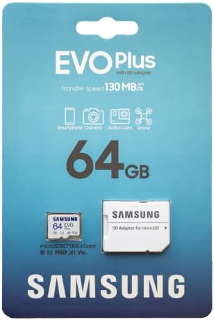 Samsung 64 gb-os Micro SDXC EVO Plus Memória Kártya Adapterrel Működik a Samsung Galaxy A72, A52, A52 5G mobiltelefon (MB-MC64KA)
