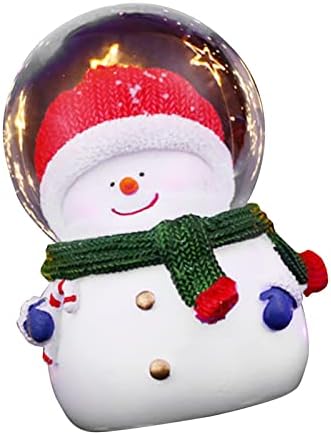 Karácsonyi kristálygömb, Csillogó Tartós Műgyanta Kivilágított Karácsonyi Gömb Dekoráció Gyönyörű Színe Változó Fény Akkumulátor
