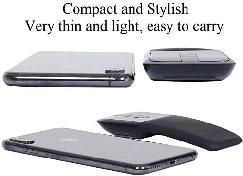 WUDEMWWFE Vezeték nélküli Arc Touch Mouse Összecsukható, Hordozható Számítógép, Egér, USB Vevő 2.4 G Slim Optikai Összecsukható Egerek