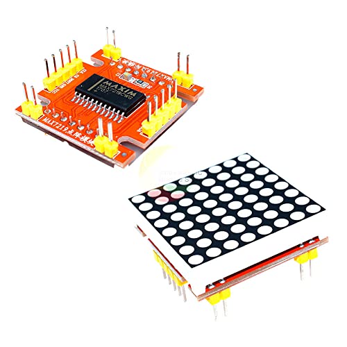 8x8 8x8, 8 x 8 Piros MAX7219 LED Mátrix Közös Katód Mikrokontroller Kijelző Modul Ellenőrzési 5V/3,3 V-os LED Mátrix az Arduino