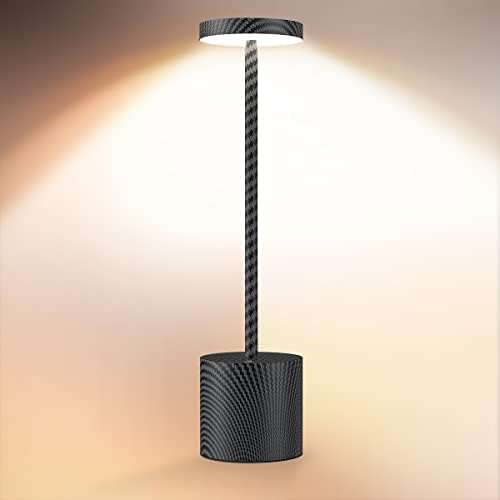 JALVDE Vezeték nélküli Újratölthető LED-es asztali Lámpa, 13.5 cm Modern Hordozható asztali Lámpa 3 Szinten, Fényerő, 6000