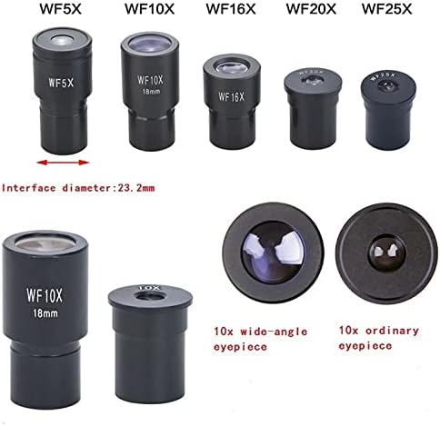 Mikroszkóp Kiegészítők Készlet Felnőttek Széles Látószögű Objektív Biológiai Mikroszkóp Szemlencse WF5X WF10X WF16X WF20X