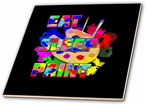 3dRose Enni, aludni, festék, art paletta, a művészet, a kefék, festők. - Csempe (ct_353417_1)