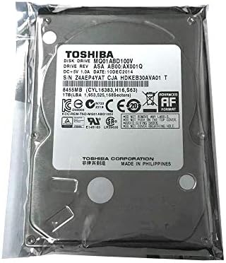 Toshiba 1TB 5400RPM 8MB Cache SATA 3.0 Gb/s 2,5 hüvelykes Notebook Merevlemez (MQ01ABD100V) - 1 Év Garancia (Felújított)