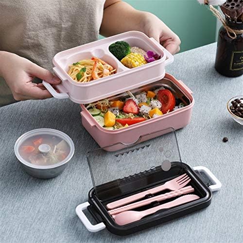 Uzsonnás doboz Új Ebédet Bento Box Diák Irodai Dolgozó, Dupla rétegű, Mikrohullámú Melegítés Ebéd Tartály Élelmiszer-Tároló Tartály (Szín