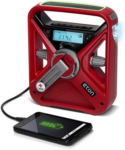 Eton Amerikai vöröskereszt FRX2 Kezét Turbina AM/FM/NOAA Időjárási Rádió USB-Okostelefon-Töltő, valamint LED-es Zseblámpa &