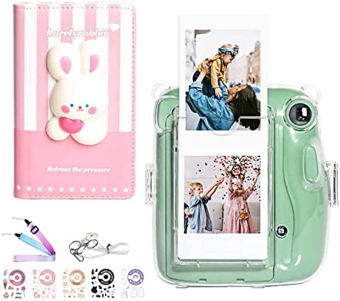 CAIYOULE Védő Tiszta Ügy, hogy a Fujifilm Instax Mini 11 Kamera Aranyos Rabbit Instax Mini Fotó Album Fuji 11 Tartozékok Csomag