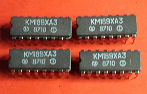 S. U. R. & R Eszközök KM189HA3 IC/Mikrochip SZOVJETUNIÓ 4 db