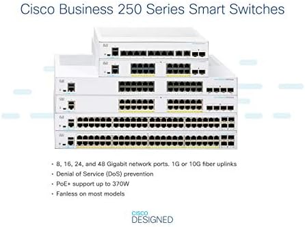 A Cisco Üzleti CBS250-48T-4G Smart Switch | 48 Port GE | 4x1G SFP | Korlátozott Élettartam-Védelem (CBS250-48T-4G-NA)