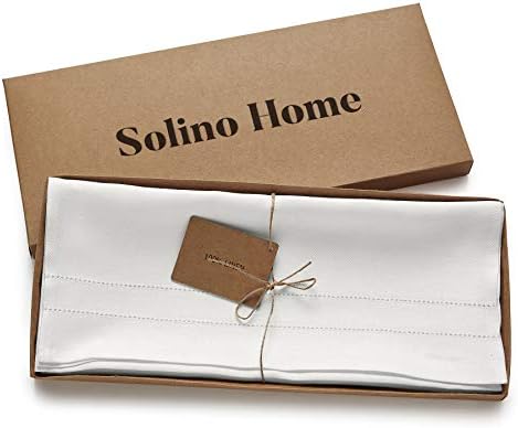 Solino Haza Vászon kéztörlő 14 x 24 Inch – Tiszta Vászon Fehér Törölköző 3 – Gépben Mosható, valamint a Kézműves Európai Len