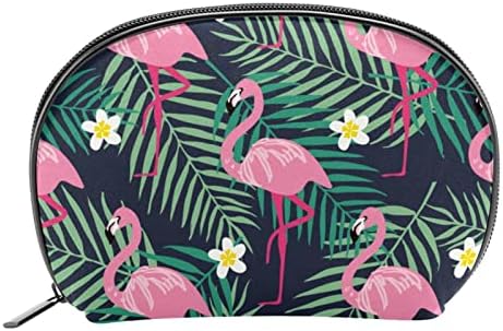Tisztálkodási Táska, Utazási Smink Kozmetikai Táska a Nők, a Férfiak, a Modern Rajzfilm Trópusi Levél Flamingó Virág
