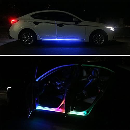 RGB Futó Testület Fények,Autó LED Szalag,Külső Oldalsó Ajtó Szoknyák Környezeti Világítás Dreamcolors,20 Zene Mód, Neon