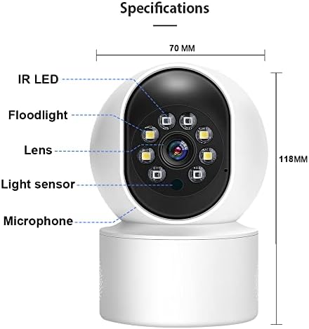 FAN YE 3PCS 5 megapixeles Kamera, WiFi Video Beltéri Biztonsági Haza Baba Monitor IP CCTV Vezeték nélküli Webkamera éjjellátó Okos Nyomkövető