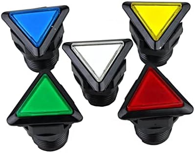 ANKANG DC 12V 39 * 39 * 39mm Mutató Arcade Játék, Piros,Sárga,Kék,Zöld, Fehér Háromszög Gombot Pillanatnyi Nyomógomb Kapcsoló