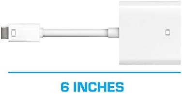 Mini DVI-DVI Átalakító, Mini-DVI Férfi DVI Női Video Kábel-Adapter (Fehér) - 6 cm