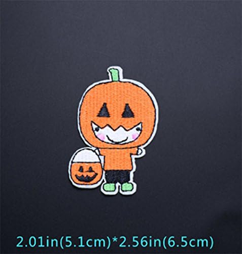 10 Db Nagykereskedelmi Halloween Vas A Hímzett Javítás Motívum Gyerekek Applied Punk DIY Varrni, Foltozni Jelvény
