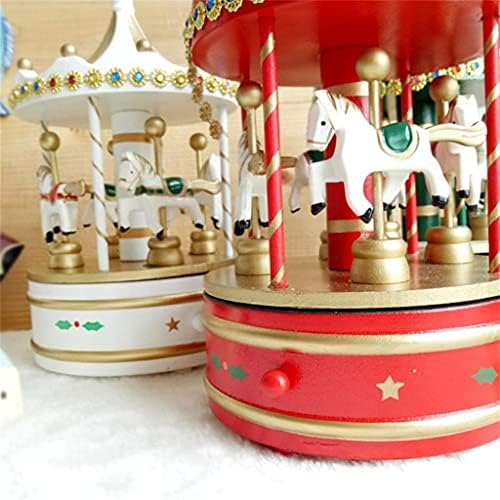 N/A Fából Készült Klasszikus Zenei Körhinta Music Box Aranyos Karácsonyi Díszek (Szín : B, Méret