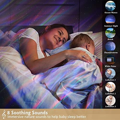 Csillag Projektor,Éjszakai Lámpa Projektor Hálószoba, Távirányító,Fehér Zaj,Időzítő & Bluetooth Zene Hangszóró Ajándék Gyerekeknek, Felnőtt,Hálószoba