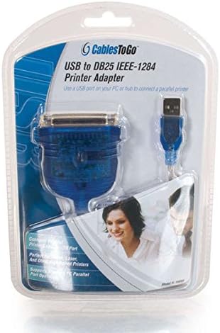 C2G USB Párhuzamos Nyomtató Kábel - DB25 Adapter Csatlakozik a Nyomtatók Számítógép USB Port - 6ft Kábel Fröccsöntött Csatlakozók