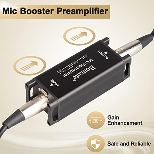 Bomaite Dinamikus mikrofon erősítő preamplifierfor SM7B /SM58 /55SH, valamint ribbon mikrofonok,mikrofon előerősítés audió