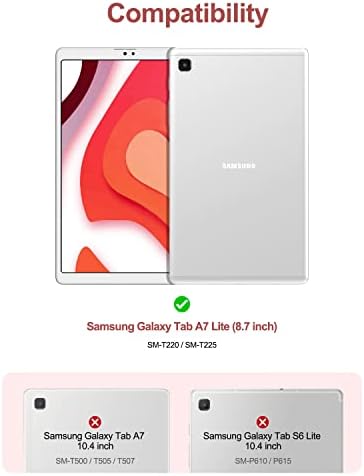 ONPINT Esetben a Samsung Galaxy Tab A7 Lite Esetben 2021 8.7 Inch (SM-T220 / T225 / T227),【Beépített képernyővédő fólia】 Könnyű bőrtok
